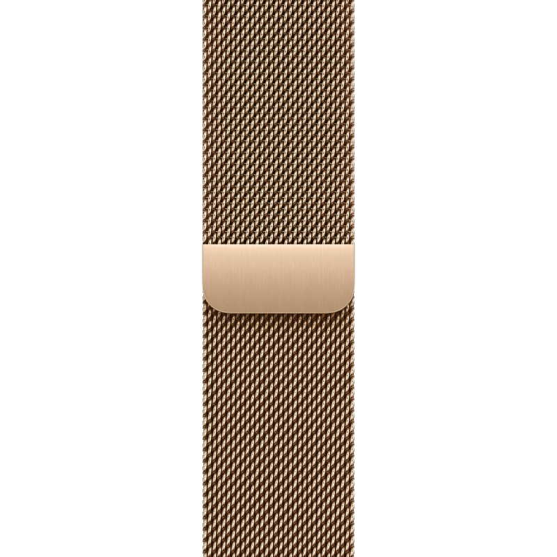 Apple Watch Series 10, 42 мм, корпус из титана цвета «титановый золотой», «миланская петля» золотого цвета