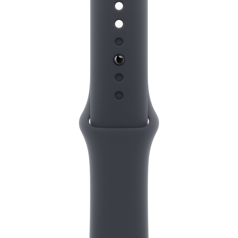 Apple Watch SE 2024, 44 мм, корпус из алюминия цвета «полуночный черный», спортивный ремешок цвета «полуночный черный» M/L