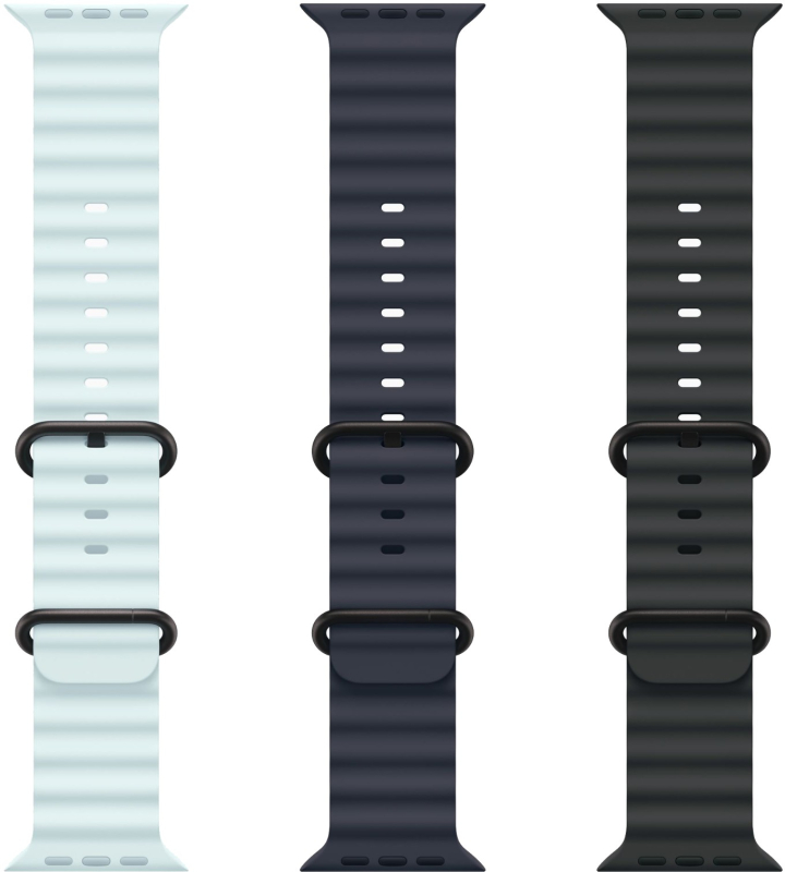 Apple Watch Ultra 2 GPS + Cellular, 49 мм, корпус из черного титана, ремешок Ocean цвета "ледяной синий"