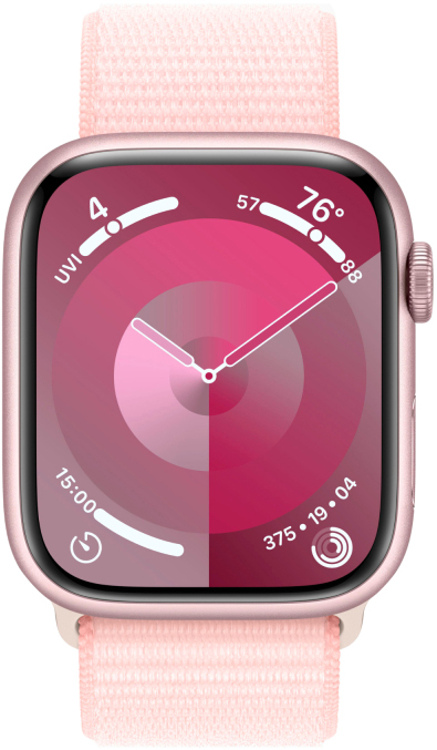 Apple Watch Series 9 GPS 45мм корпус из алюминия Розовые + ремешок Sport Loop Розовый