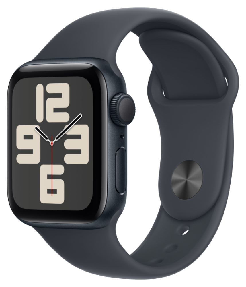 Apple Watch SE 2024 GPS 44мм корпус из алюминия Темная ночь+ремешок Sport Band midnight M/L