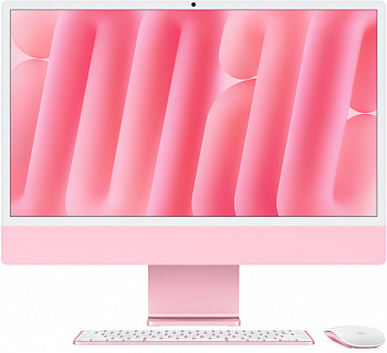 Apple iMac 24" Retina 4,5K (M4 10C CPU, 10C GPU, 2024), 24 ГБ, 512 ГБ SSD, розовый