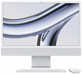 Apple iMac 24" Retina 4,5K, M3 (8C CPU, 10C GPU, 2023), 16 ГБ, 512 ГБ SSD, серебристый