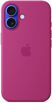 Чехол Apple для iPhone 16 Silicone MagSafe, фуксия