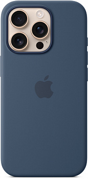 Чехол Apple для iPhone 16 Pro Silicone with MagSafe, «синий деним»